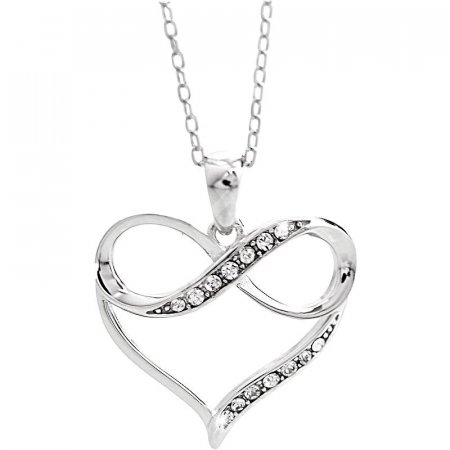 Strieborný náhrdelník so Swarovski Elements srdce Krystal