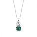 Náhrdelník zelený se Swarovski Elements Imperial Duo NT44802CEM Emerald