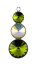 Přívěsek Rivoli se Swarovski Elements s třemi křišťály Olivine