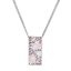 Strieborný náhrdelník so Swarovski kryštálmi ružový obdĺžnik 32074.3 Magic Rose