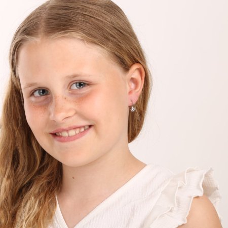 Strieborné náušnice okrúhle so zirkónom 11617.1