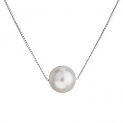 Náhrdelník se syntetickou perlou 12049.1 Bílý