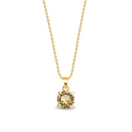 Náhrdelník zlatý se Swarovski Elements Ronda NPG1088SS39LCT Light Colorado Topaz