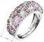 Stříbrný prsten s krystaly Swarovski růžový 35031.3 Magic Rose