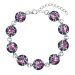 Stříbrný náramek se Swarovski krystaly mix barev 33048.4 Galaxy
