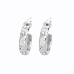 Náušnice čiré se Swarovski Elements kruhy Krystal