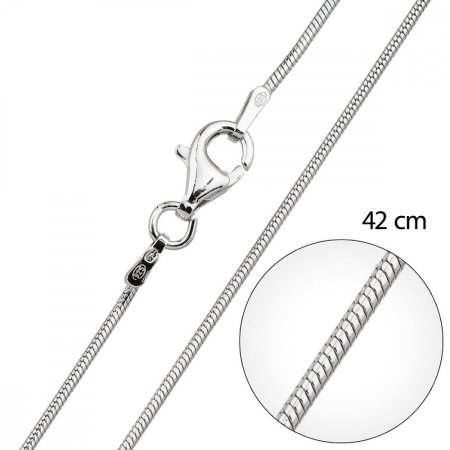 Strieborný kulatý hadia retiazka 30002 dĺžka 42 cm