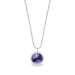Stříbrný náhrdelník fialový se Swarovski Elements Birthday Stone NB1122SS29TA Tanzanite - Červenec