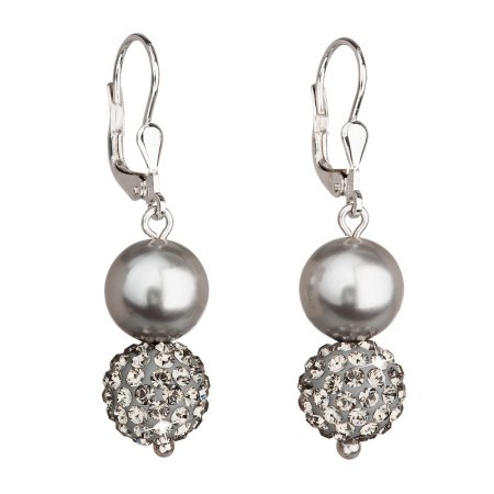 Náušnice so Swarovski Elements 31155.3 Grey