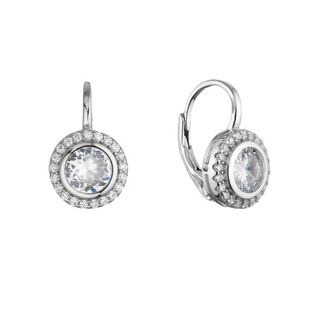 Strieborné visiace náušnice okrúhle 11639.1