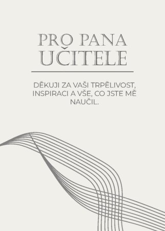 Přání pro pana učitele