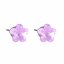 Náušnice se Swarovski Elements květinka Violet 10 mm