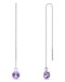 Prevliekacia retiazkové náušnice so Swarovski Elements Puntin KWK1122SS29V Violet