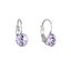 Náušnice bižutérie s krištáľmi Preciosa fialové okrúhle 51031.3 Violet