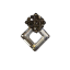 Prívesok so Swarovski Elements kosoštvorec 34066.5 Silver shade