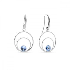 Náušnice modré sa Swarovski Elements Glory KWOD1122SS29LS Light Sapphire