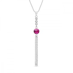 Náhrdelník růžový se Swarovski Elements Ballena NC1122SS29F Fuchsia