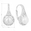 Stříbrné náušnice visací s bílou říční perlou 21051.1