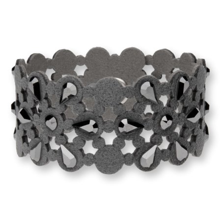 Náramok so Swarovski Elements kryštály šedý Daisy B2300HJ Jet Hematite