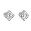Strieborné náušnice pecka s kryštálmi Swarovski biely kosoštvorec 31169.1 Krystal