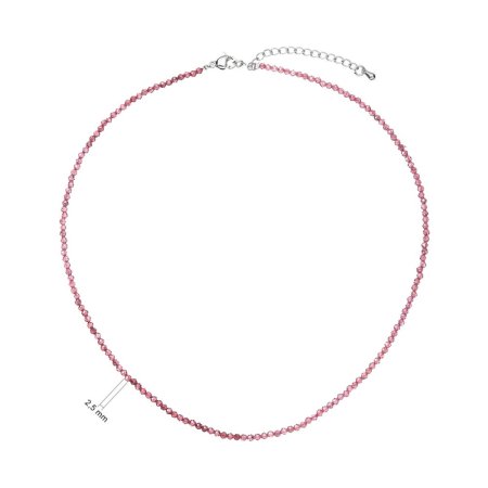 Náhrdelník s pravými ružovými opálmi 42012.3 oceľ