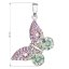 Stříbrný přívěsek s krystaly Swarovski mix barev motýl 34192.3 Sakura