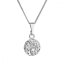 Strieborný náhrdelník so Swarovski kryštálmi okrúhly biely 32086.1 Kryštál