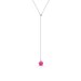 Náhrdelník so Swarovski Elements kvetinka Krystal + Fuchsia