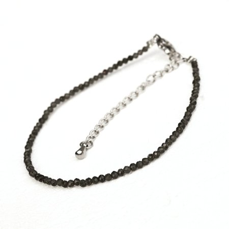 Náramok s pravými grey spinel kameňmi 43055.3 oceľ