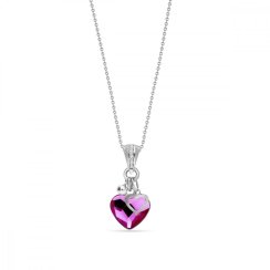 Náhrdelník ružový so Swarovski Elements Bliss NCMIX2808F Fuchsia