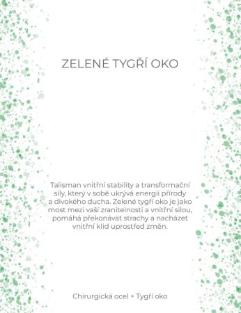 Náhrdelník zelené tigrie oko 42036.3 oceľ