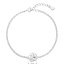 Stříbrný náramek se Swarovski krystaly bílá kytička 33117.1 Krystal
