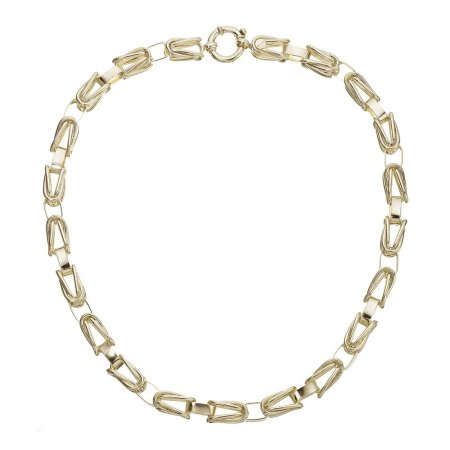 Mohutný náhrdelník z pozlacených článků 72089/92/98 - Délka řetízku: 53 cm