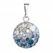 Stříbrný přívěsek s krystaly Swarovski modrý kulatý 34225.3 Ice Blue