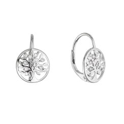 Stříbrné náušnice strom života se zirkony 11712.1