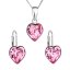 Sada šperkov s kryštálmi Swarovski náušnice, retiazka a prívesok ružové srdce 39141.3 Rose