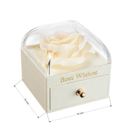 Dárková krabička květina KR0006 bílá