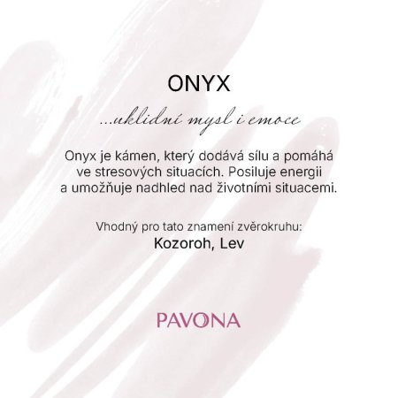 Náramek s minerálními kameny onyx 43057.3