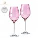 Poháre na biele víno ružové so Swarovski Elements Silhouette 360 ml Pink