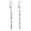 Strieborné náušnice visiace s kryštálmi Swarovski bielej 31128.1 Krystal