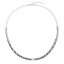 Perlový náhrdelník bílo-šedý s křišťály Preciosa 32065.3