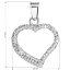 Strieborný prívesok s kryštálmi Swarovski biele srdce 34093.1 Kryštál
