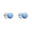 Strieborné náušnice kôstky so syntetickým opálom svetlo modré okrúhle 11246.3 Lt. Blue s. Opal