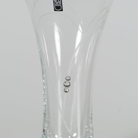 Sklenená váza so Swarovski Elements srdce v srdci 18 cm