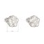 Strieborné náušnice pecka s kryštálmi Swarovski biele okrúhle 31336.9 Biela