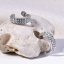 Stříbrné náušnice kruhy s krystaly Swarovski bílý půlkruh 31119.1 Krystal