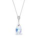 Stříbrný náhrdelník se Swarovski Elements měnivá kapka Dainty Drop N610616AB AB