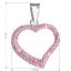 Strieborný prívesok s kryštálmi Swarovski ružové srdce 34093.3 Rose