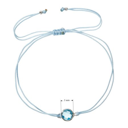 Textilný náramok modrý s kryštálom 13041.3 blue