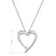 Strieborný náhrdelník srdca s jedným zirkónikom 12053.1
